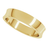 14K Yellow 4 mm Lightweight Concave Band Size 8