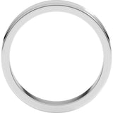14K White 5 mm Lightweight Concave Band Size 10.5