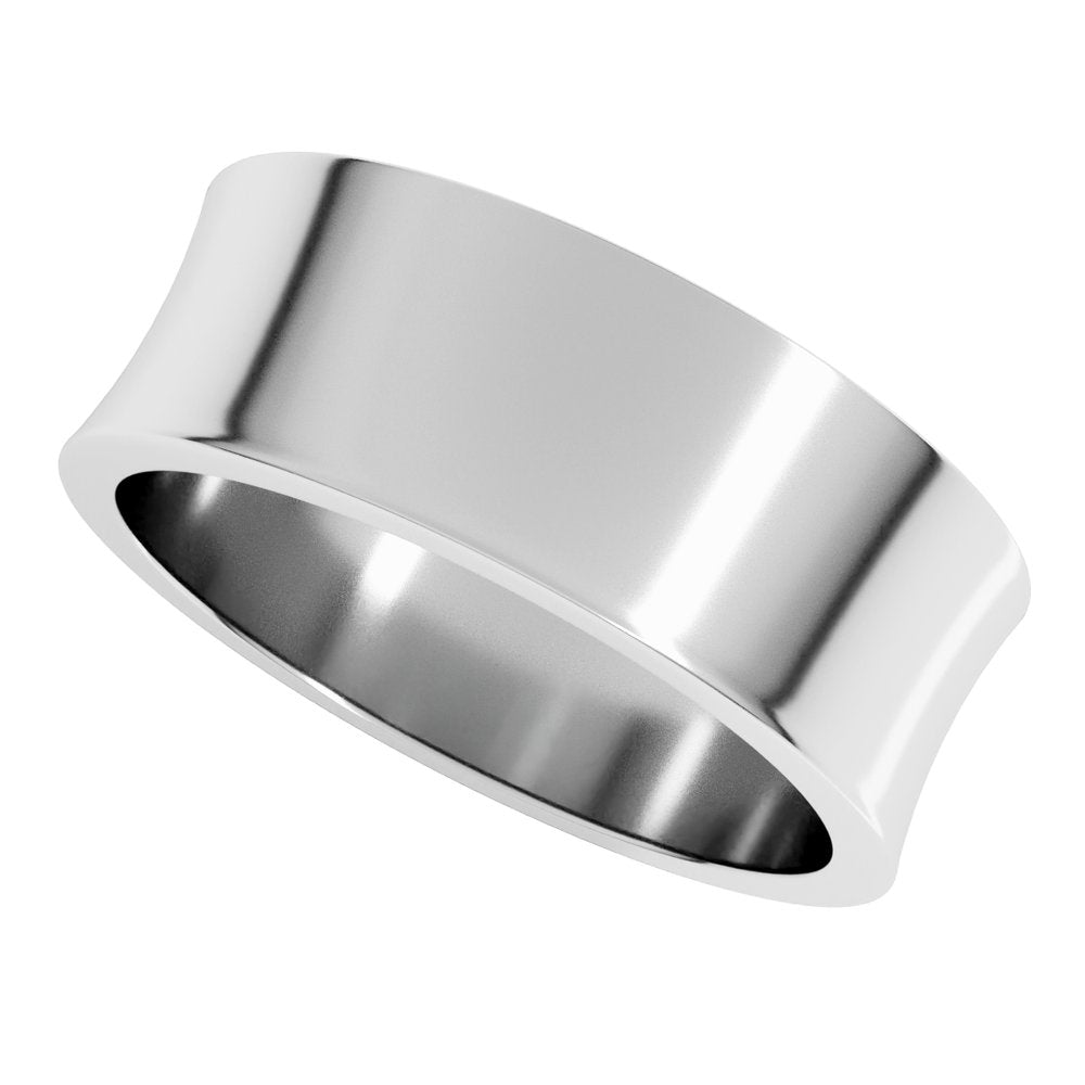 Sterling Silver 7 mm Lightweight Concave Band Size 6