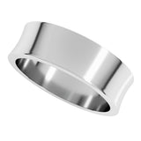 10K White 6 mm Lightweight Concave Band Size 8.5