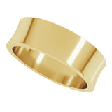 14K Yellow 6 mm Concave Light Band Size 11