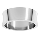 Sterling Silver 7 mm Lightweight Concave Band Size 6