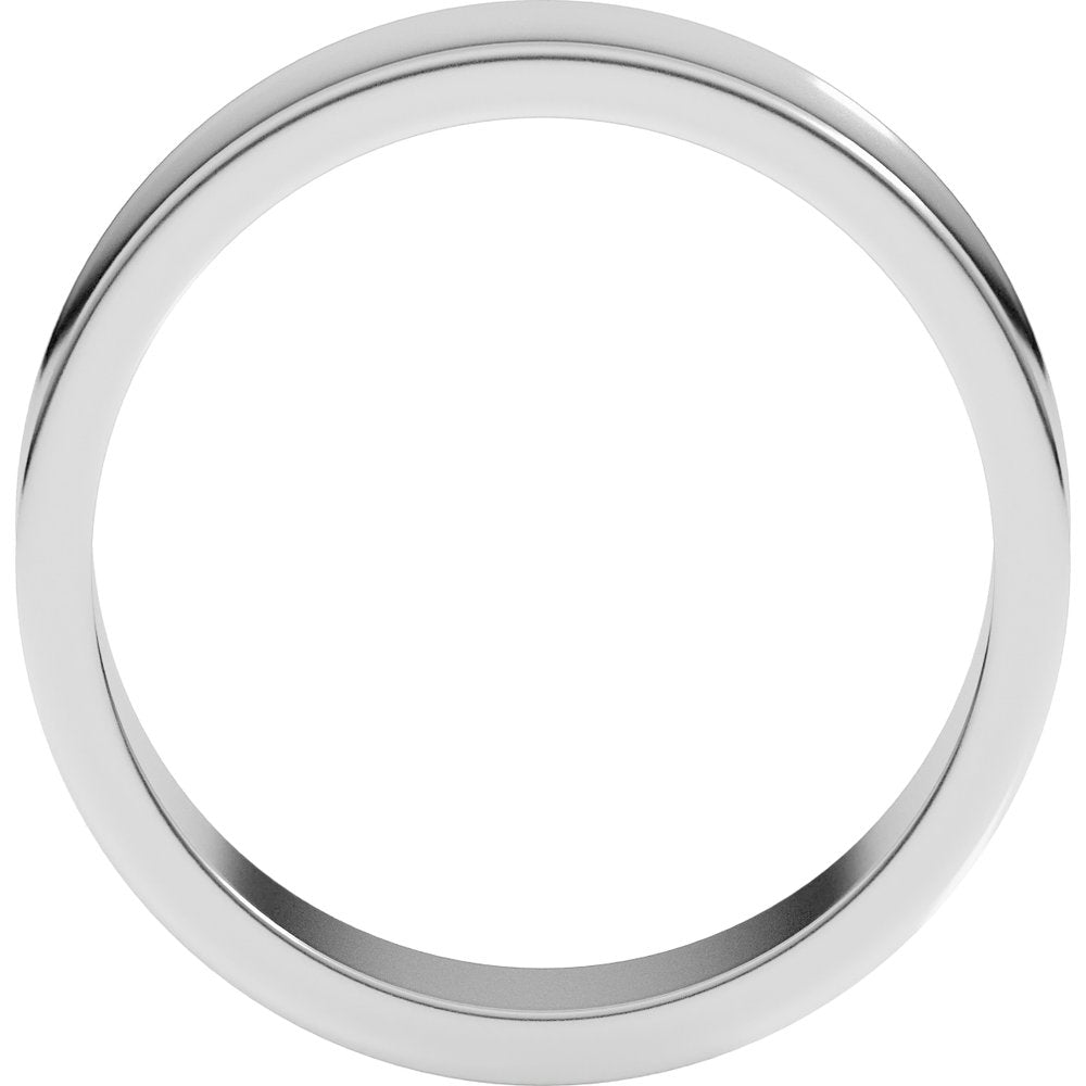10K White 6 mm Lightweight Concave Band Size 8.5