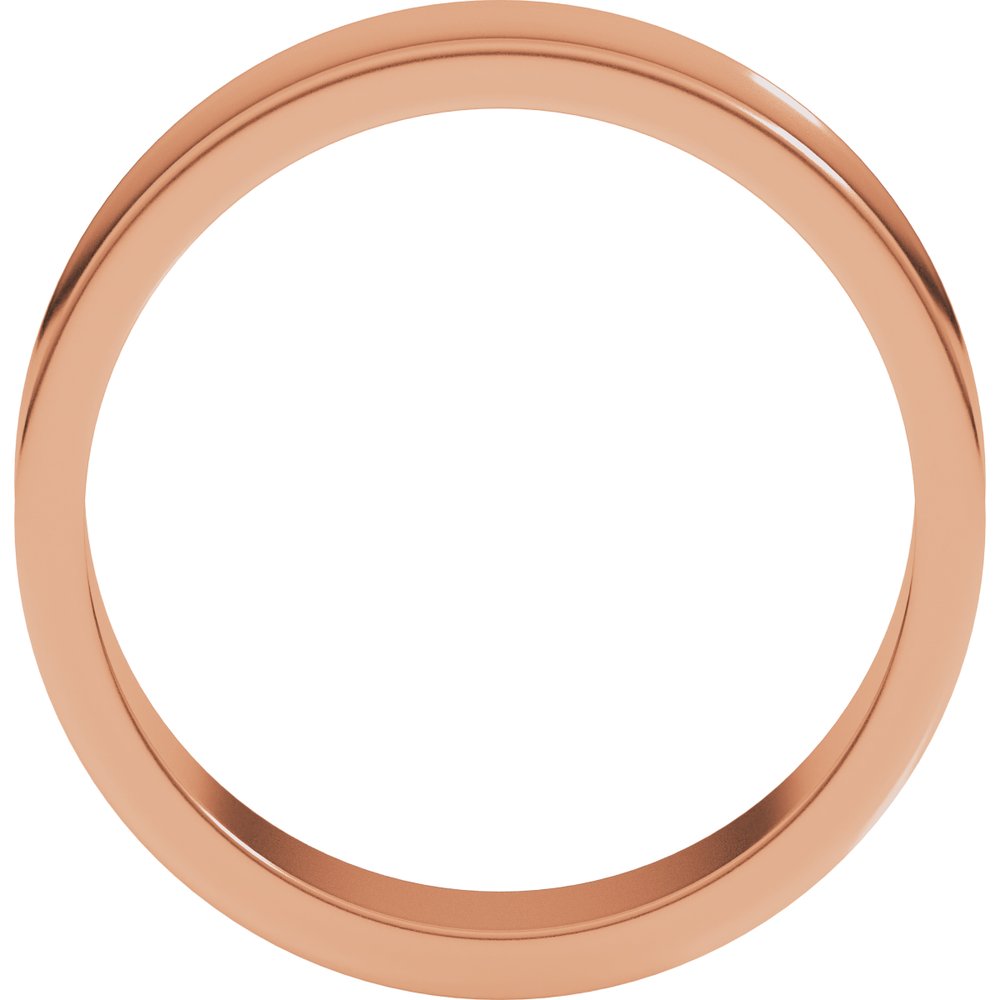 14K Rose 6 mm Lightweight Concave Band Size 10