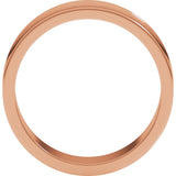 14K Rose 6 mm Lightweight Concave Band Size 10