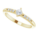 14K Yellow Gold 1/4 CTW Natural Diamond Stackable Ring