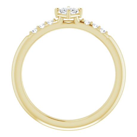 14K Yellow Gold 1/4 CTW Natural Diamond Stackable Ring