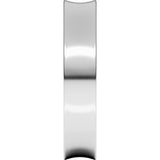 14K White 4 mm Lightweight Concave Band Size 10