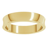 14K Yellow 4 mm Concave Light Band