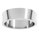 10K White 6 mm Lightweight Concave Band Size 8.5