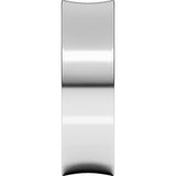 10K White 6 mm Lightweight Concave Band Size 8.5