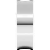 14K White 7 mm Comfort-Fit Concave Band Size 11.5