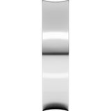 14K White Gold 5 mm Comfort-Fit Concave Band Size 8.5