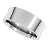 14K White Gold 7 mm Comfort-Fit Concave Band Size 9