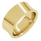 14K Yellow Gold 8 mm Comfort-Fit Concave Band Size 10