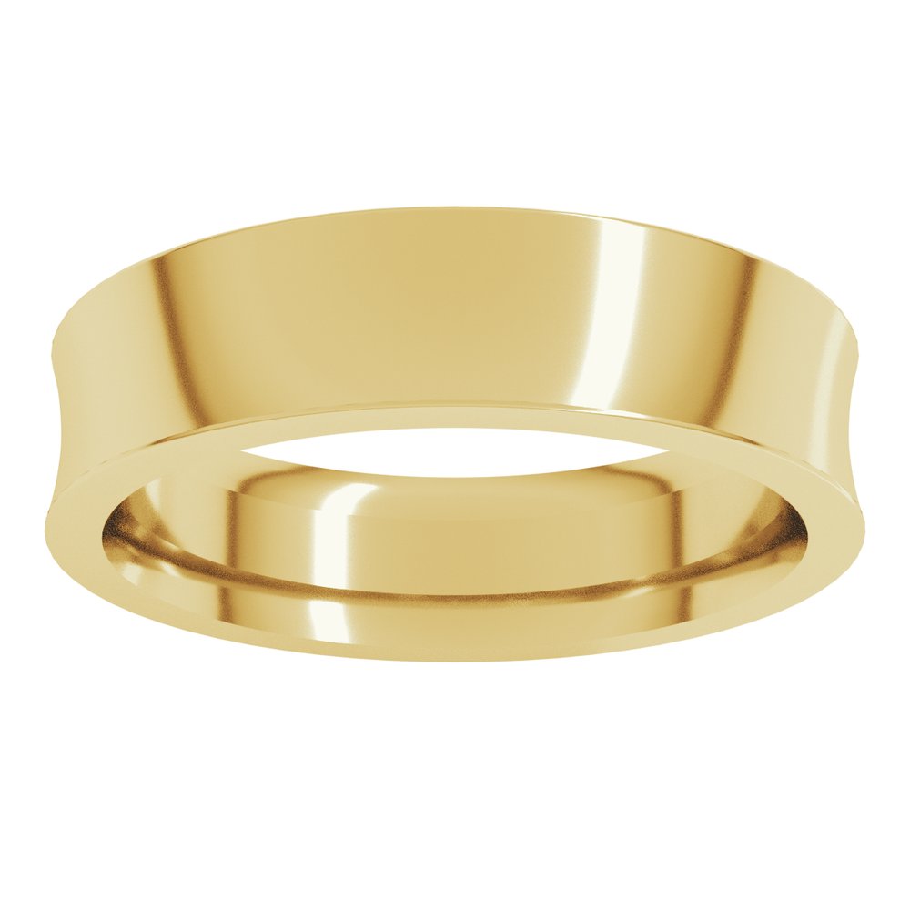 14K Yellow Gold 5 mm Comfort-Fit Concave Band Size 11