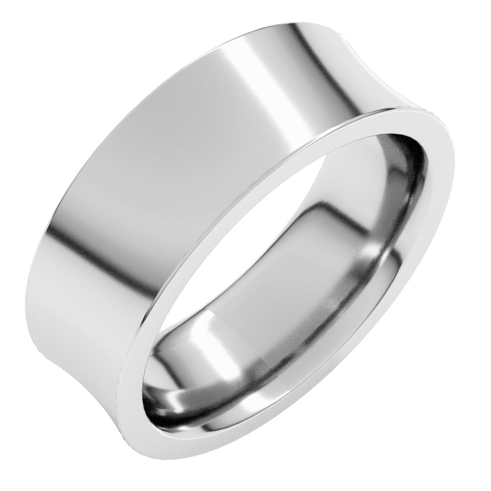 Sterling Silver 7 mm Comfort-Fit Concave Band Size 11