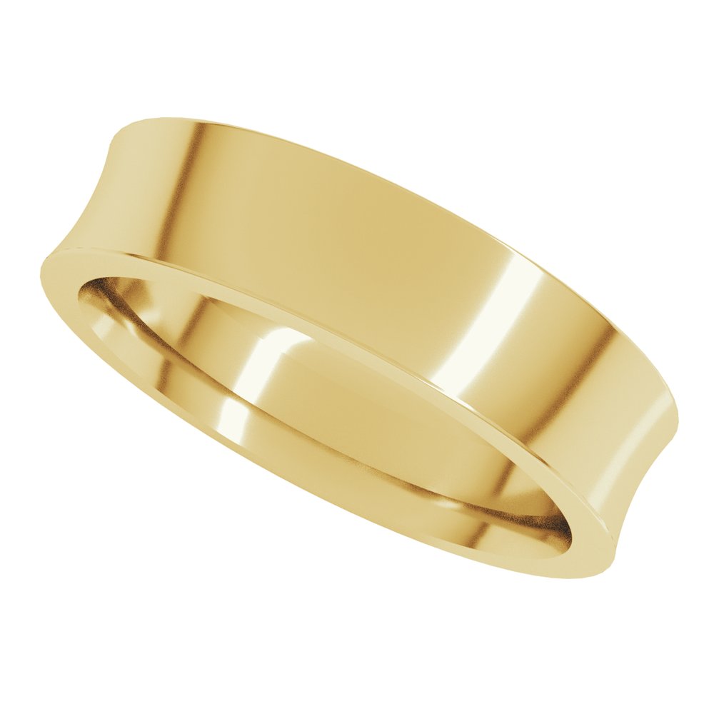 14K Yellow Gold 5 mm Comfort-Fit Concave Band Size 11
