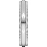 14K White 4 mm Double Milgrain Comfort-Fit Half Round Band