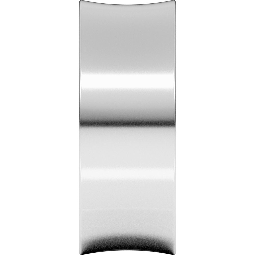 14K White Gold 8 mm Comfort-Fit Concave Band Size 6.5