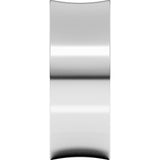 14K White Gold 8 mm Comfort-Fit Concave Band Size 6.5