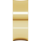14K Yellow Gold 8 mm Comfort-Fit Concave Band Size 10