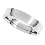 Platinum 4 mm Comfort-Fit Concave Band Size 8
