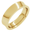 14K Yellow Gold 5 mm Comfort-Fit Concave Band Size 11