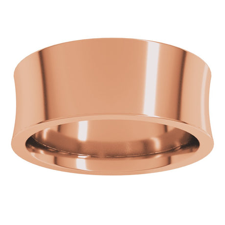 14K Rose 8 mm Comfort-Fit Concave Band Size 7