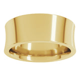 14K Yellow Gold 8 mm Comfort-Fit Concave Band Size 10