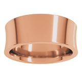 14K Rose 8 mm Comfort-Fit Concave Band Size 7