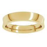14K Yellow Gold 4 mm Comfort-Fit Concave Band Size 7.5