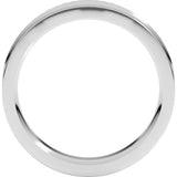14K White Gold 5 mm Comfort-Fit Concave Band Size 8.5