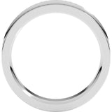 14K White 6 mm Comfort-Fit Concave Band Size 8