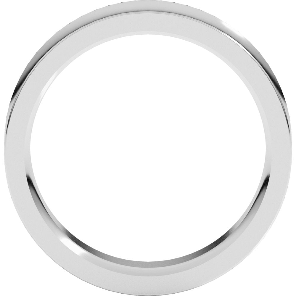 14K White Gold 6 mm Comfort-Fit Concave Band Size 8