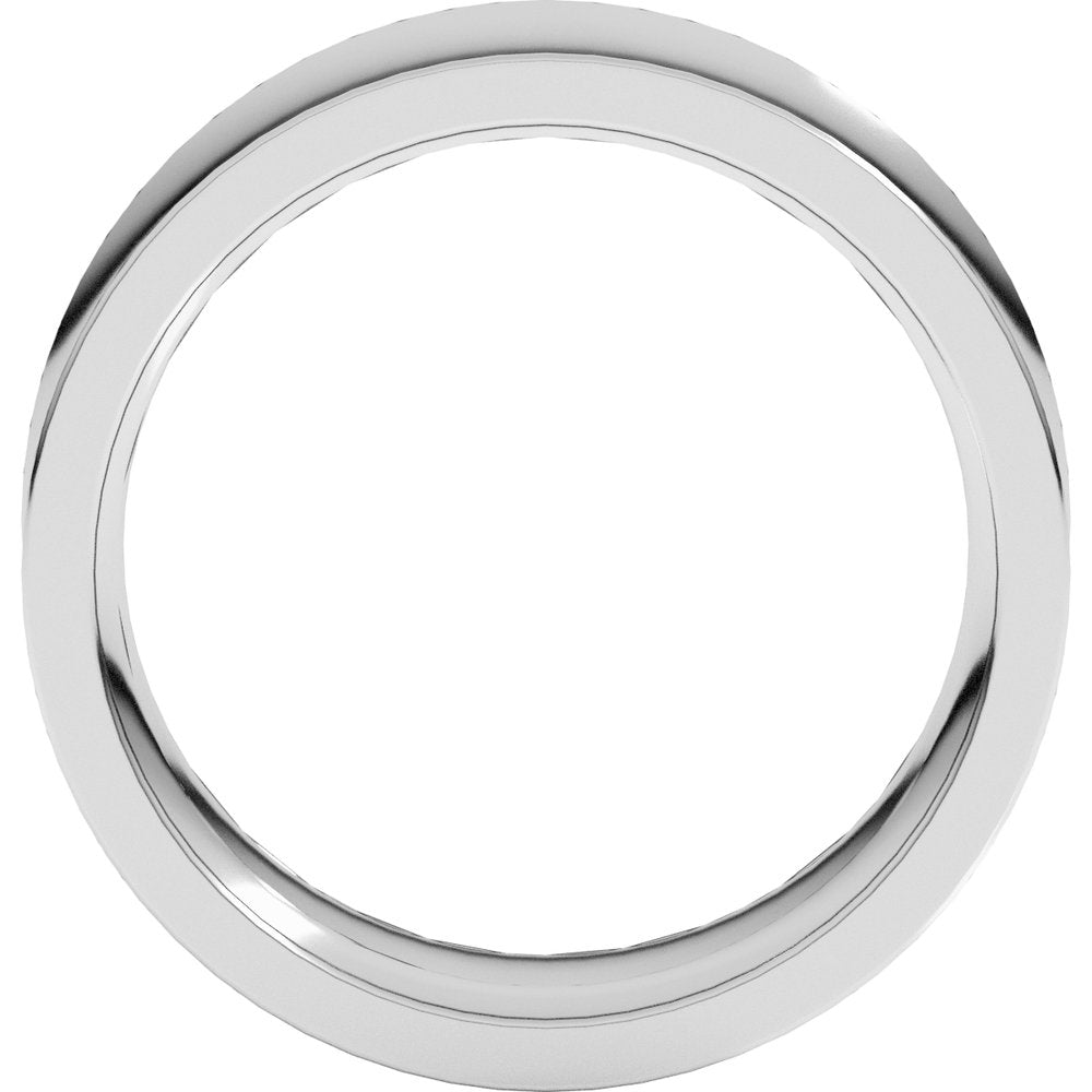 14K White Gold 8 mm Comfort-Fit Concave Band Size 6.5