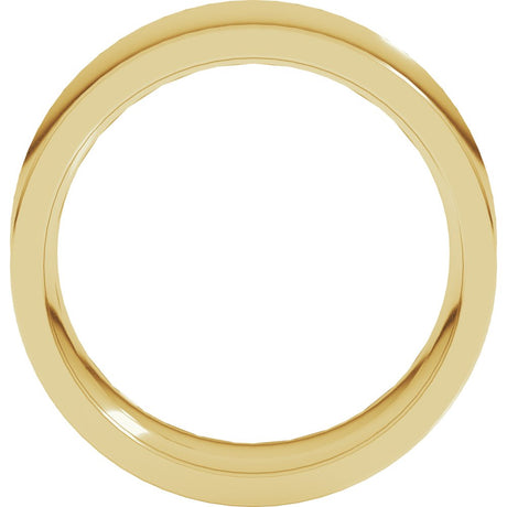 14K Yellow Gold 8 mm Comfort-Fit Concave Band Size 10