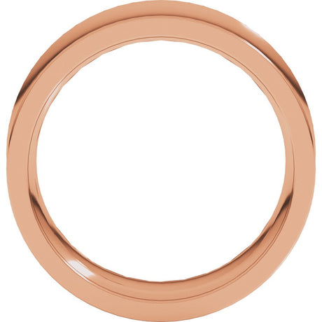 14K Rose 8 mm Comfort-Fit Concave Band Size 7
