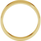 14K Yellow 6 mm Stepped-Edge Flat Band