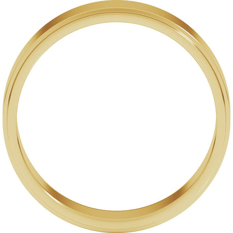 10K Yellow Gold 6 mm Stepped-Edge Flat Band Size 8