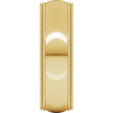 10K Yellow Gold 6 mm Double Milgrain Comfort-Fit Half Round Band Size 10