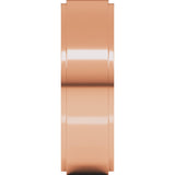 14K Rose Gold 6 mm Stepped-Edge Flat Band Size 11