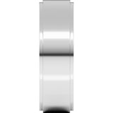 10K White Gold 6 mm Stepped-Edge Flat Band Size 8