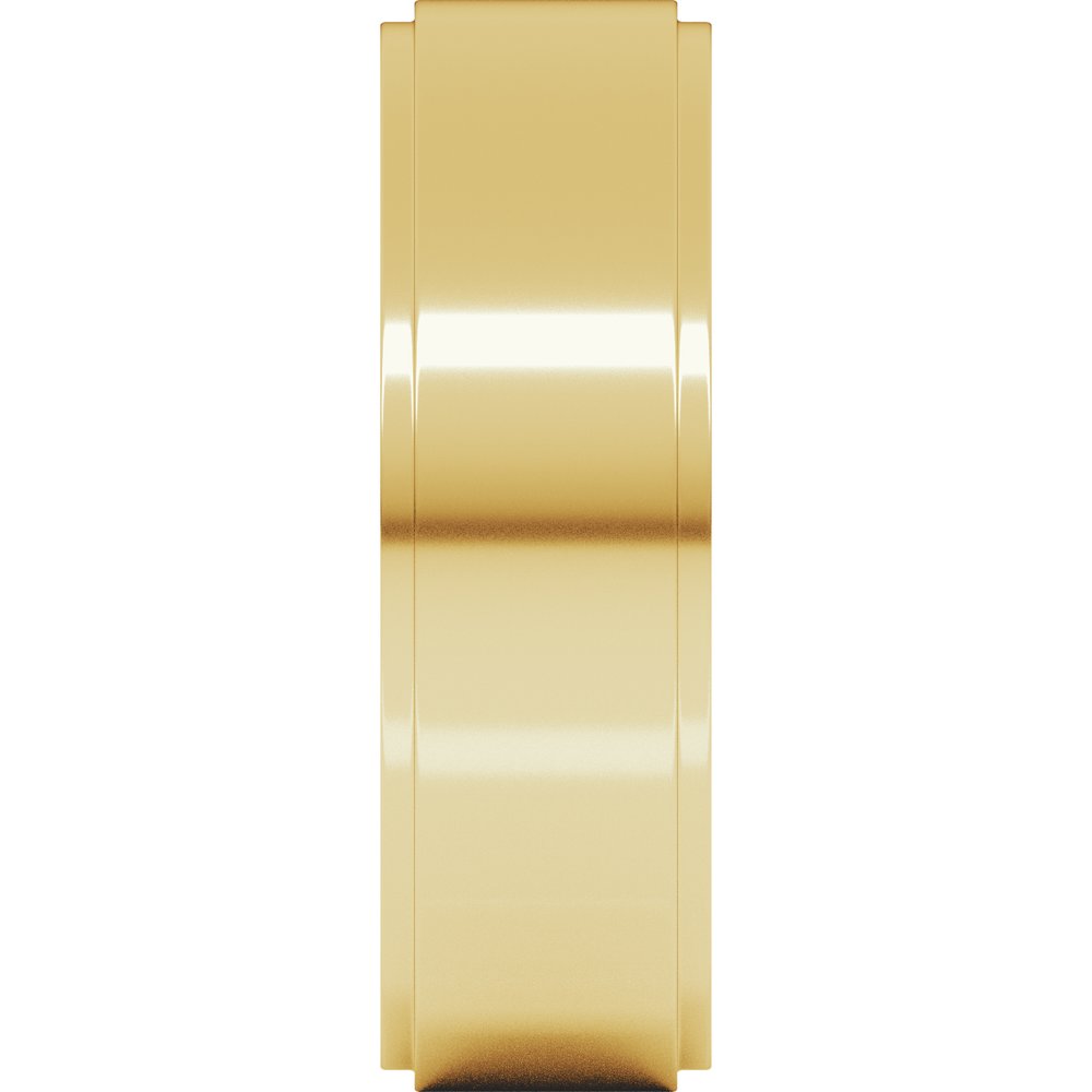10K Yellow Gold 6 mm Stepped-Edge Flat Band Size 8