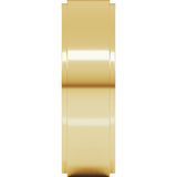 10K Yellow Gold 6 mm Stepped-Edge Flat Band Size 8