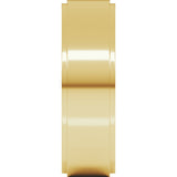 14K Yellow 6 mm Stepped-Edge Flat Band Size 10