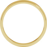 14K Yellow 3 mm Stepped-Edge Flat Band