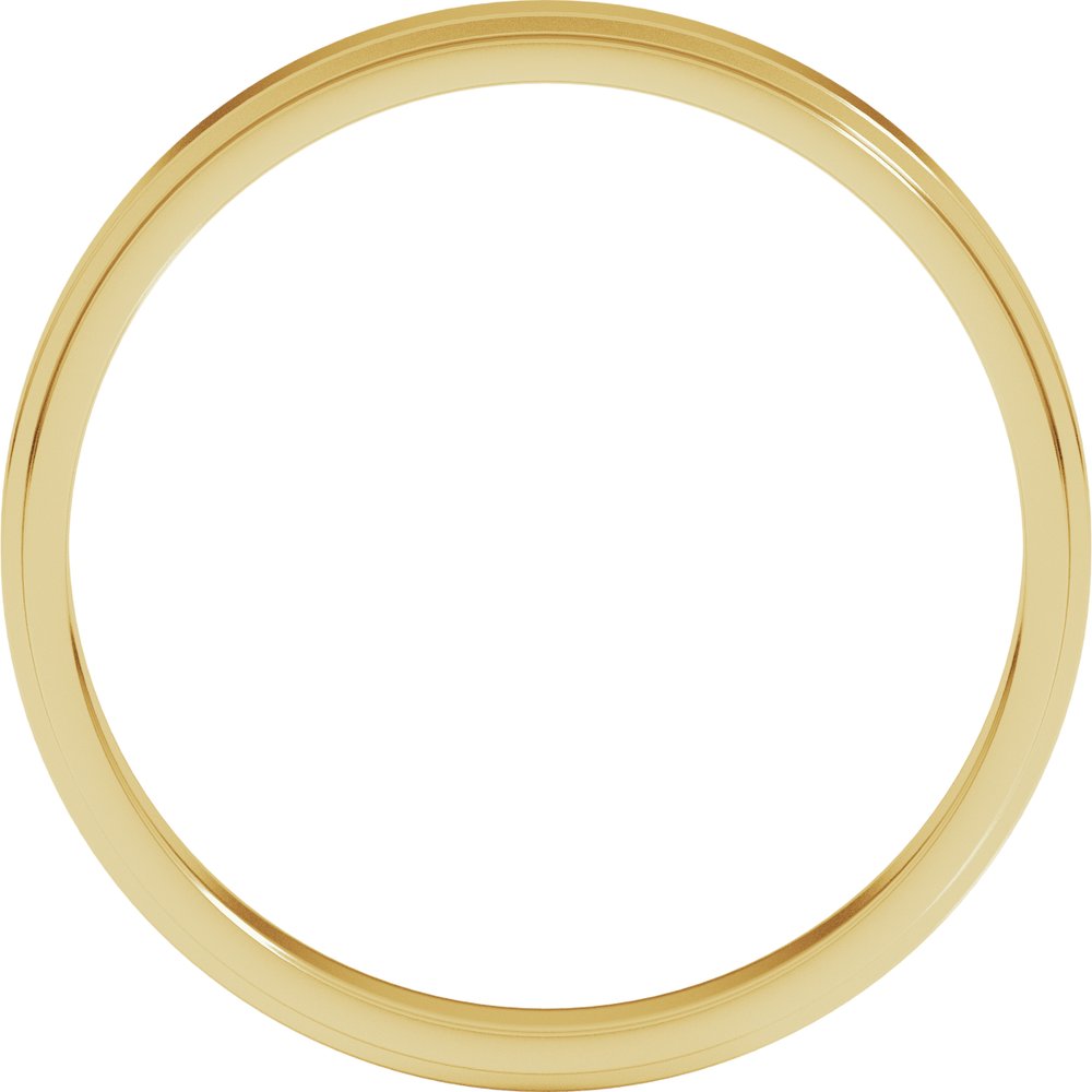 10K Yellow Gold 3 mm Stepped-Edge Flat Band Size 7