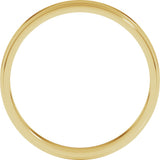 10K Yellow Gold 3 mm Stepped-Edge Flat Band Size 7
