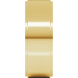 14K Yellow Gold 7 mm Stepped-Edge Flat Band Size 7.5